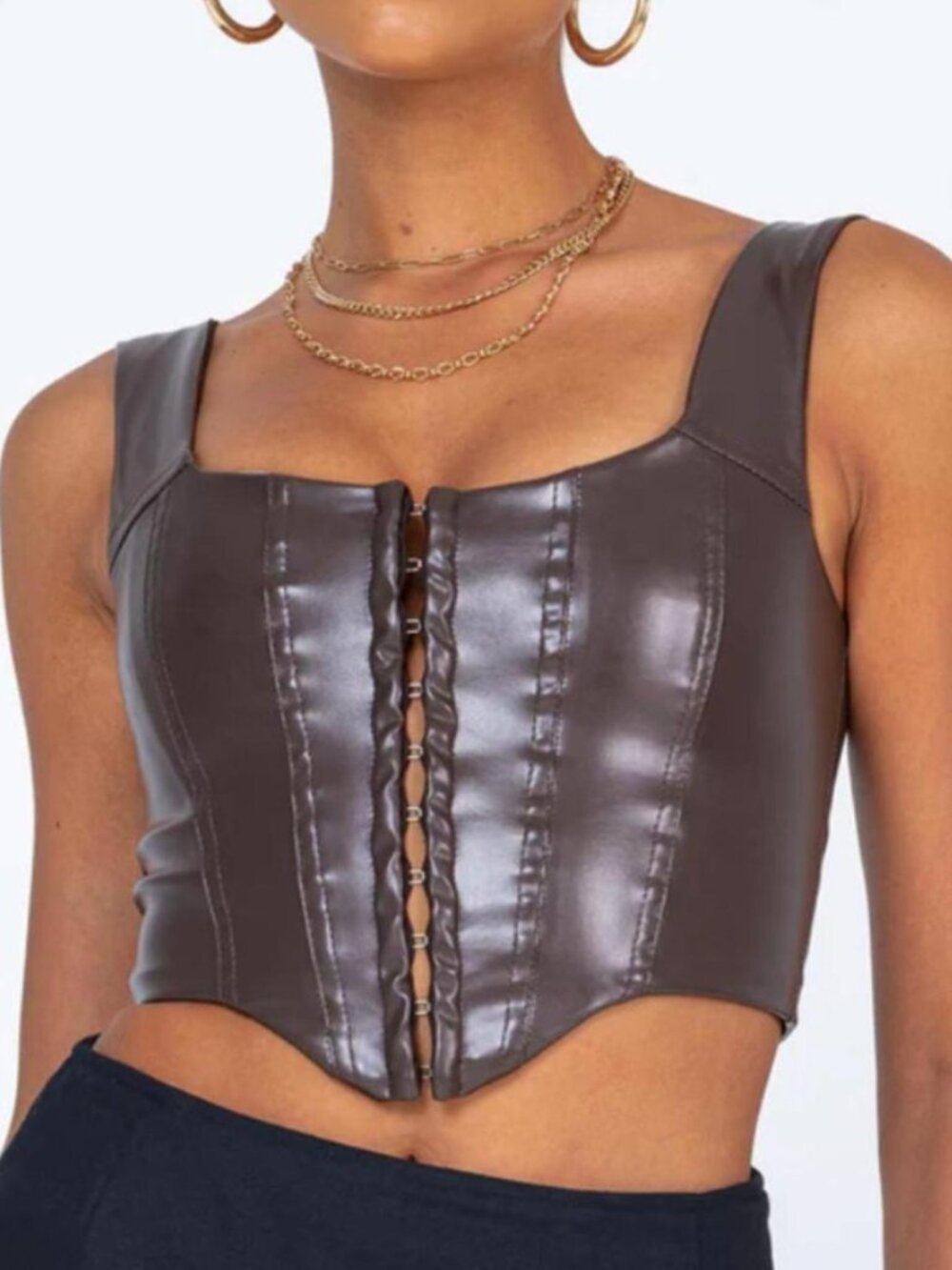 Princess Polly Tatum Crop Top in Brown